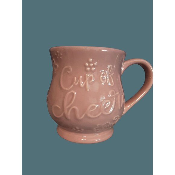 Temptations By Tara Set 2 Mugs Sculptural Celebration 16oz Special Edition Pink - Picture 8 of 11